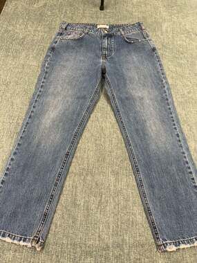 ese O ese Women's Blue Denim Jeans Size 38 Raw Hem